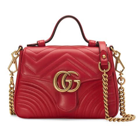 red and brown gucci bag|red gucci marmont bag.